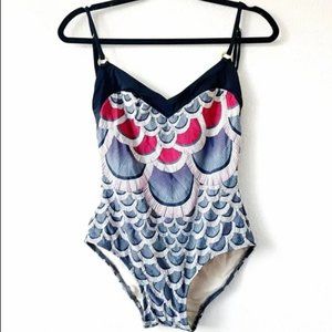 Mara Hoffman feather print one piece bathing suit